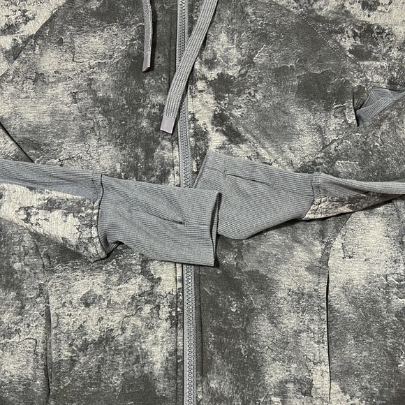 Danskin Women's Marble Print Double Collar Full Zip Hooded Jacket - Picture 5 of 13